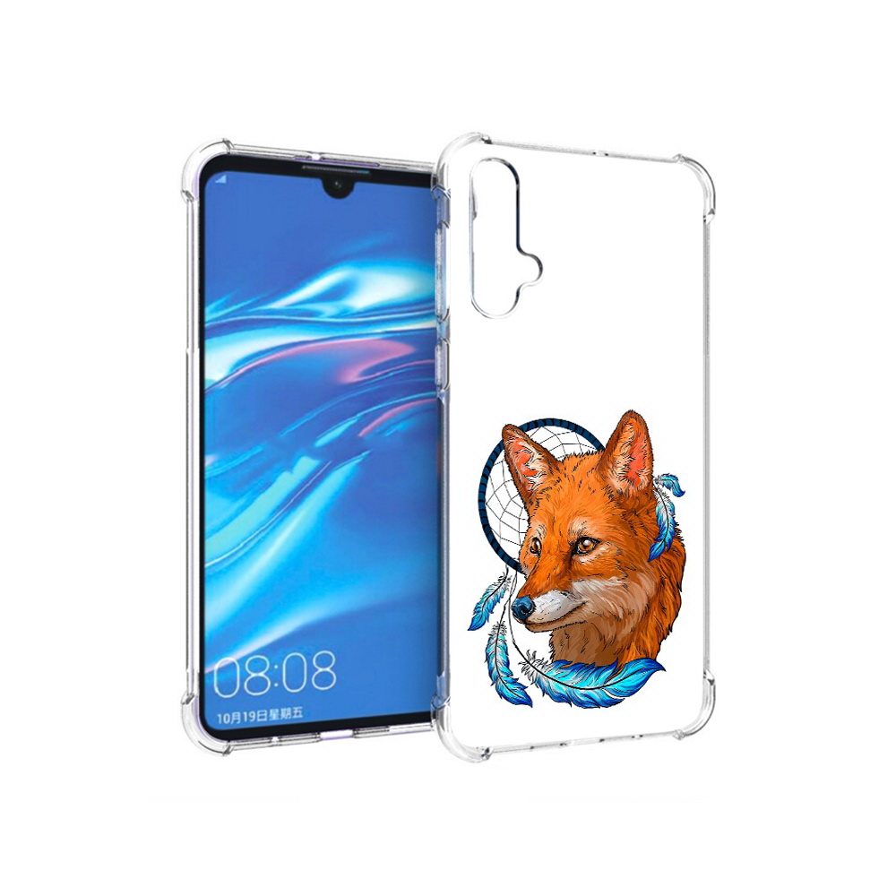 

Чехол MyPads Tocco для Huawei Nova 5 лиса и ловец снов, Прозрачный, Tocco