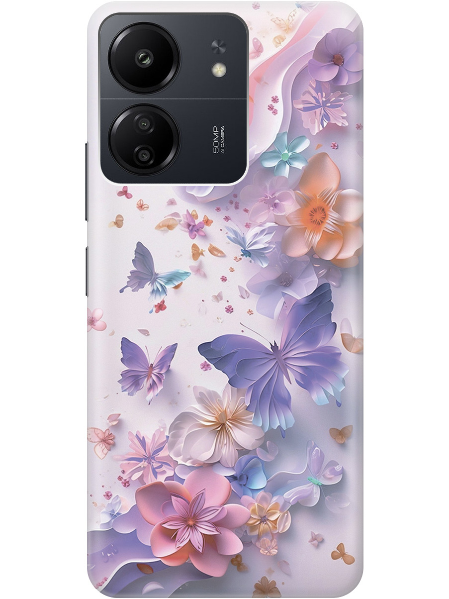

Силиконовый чехол на Xiaomi Redmi 13C / Poco C65 с принтом 873655, Прозрачный;розовый;фиолетовый, 777767722