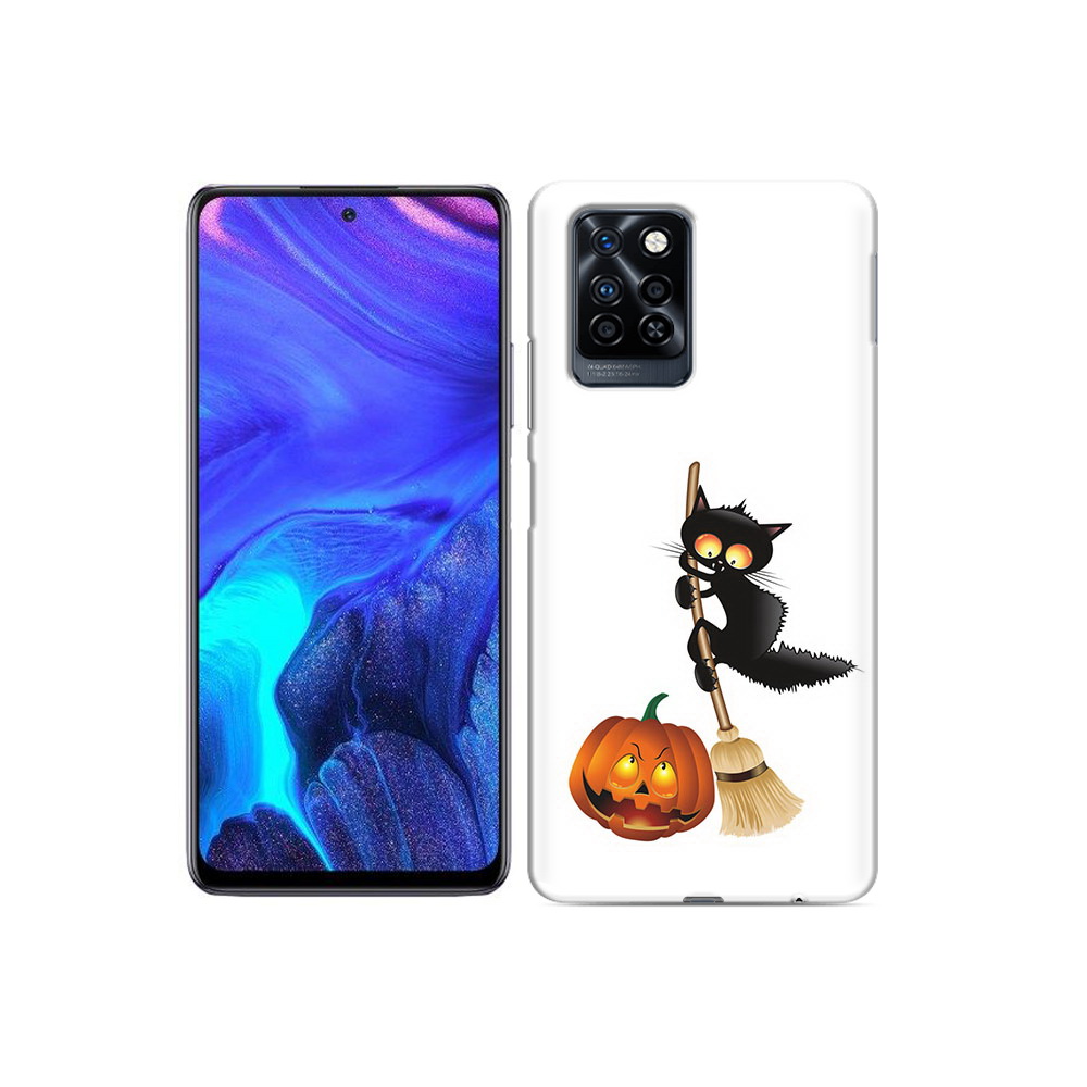

Чехол MyPads Tocco для Infinix Note 10 Pro хэлуинский котик, Прозрачный, Tocco
