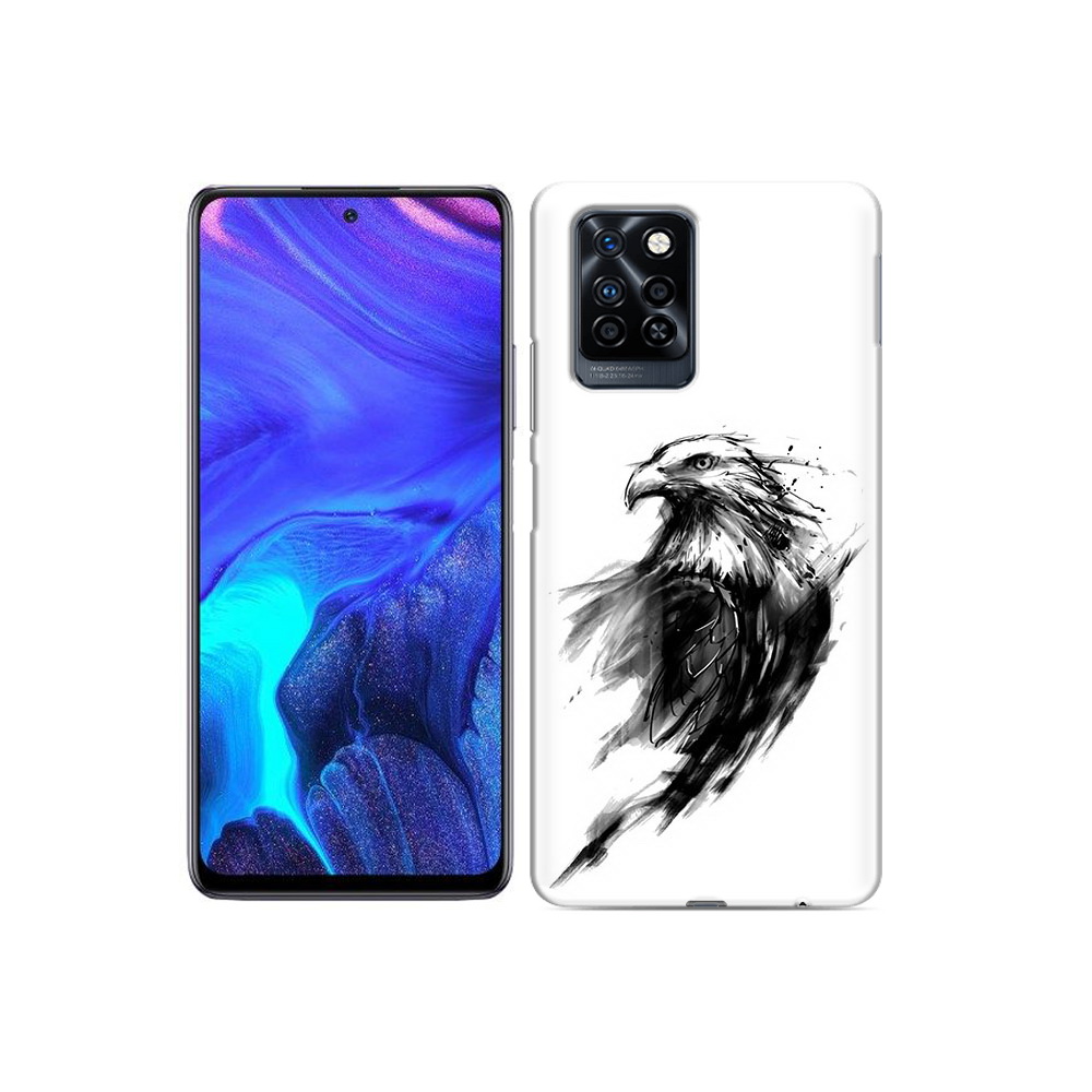 

Чехол MyPads Tocco для Infinix Note 10 Pro чб птица, Прозрачный, Tocco
