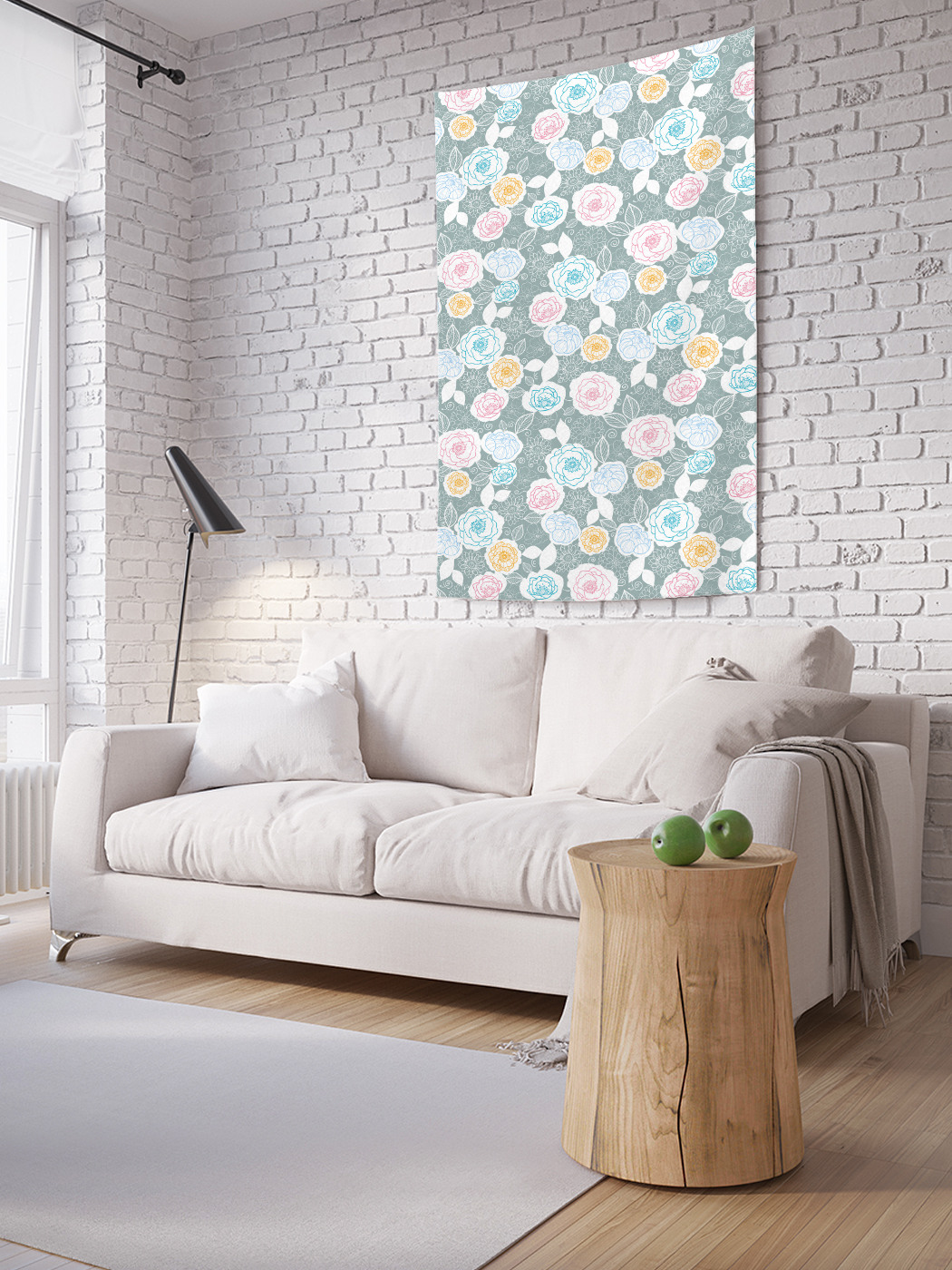 

Вертикальное фотопанно на стену JoyArty Контурные розы 150x200 см, Контурные розы