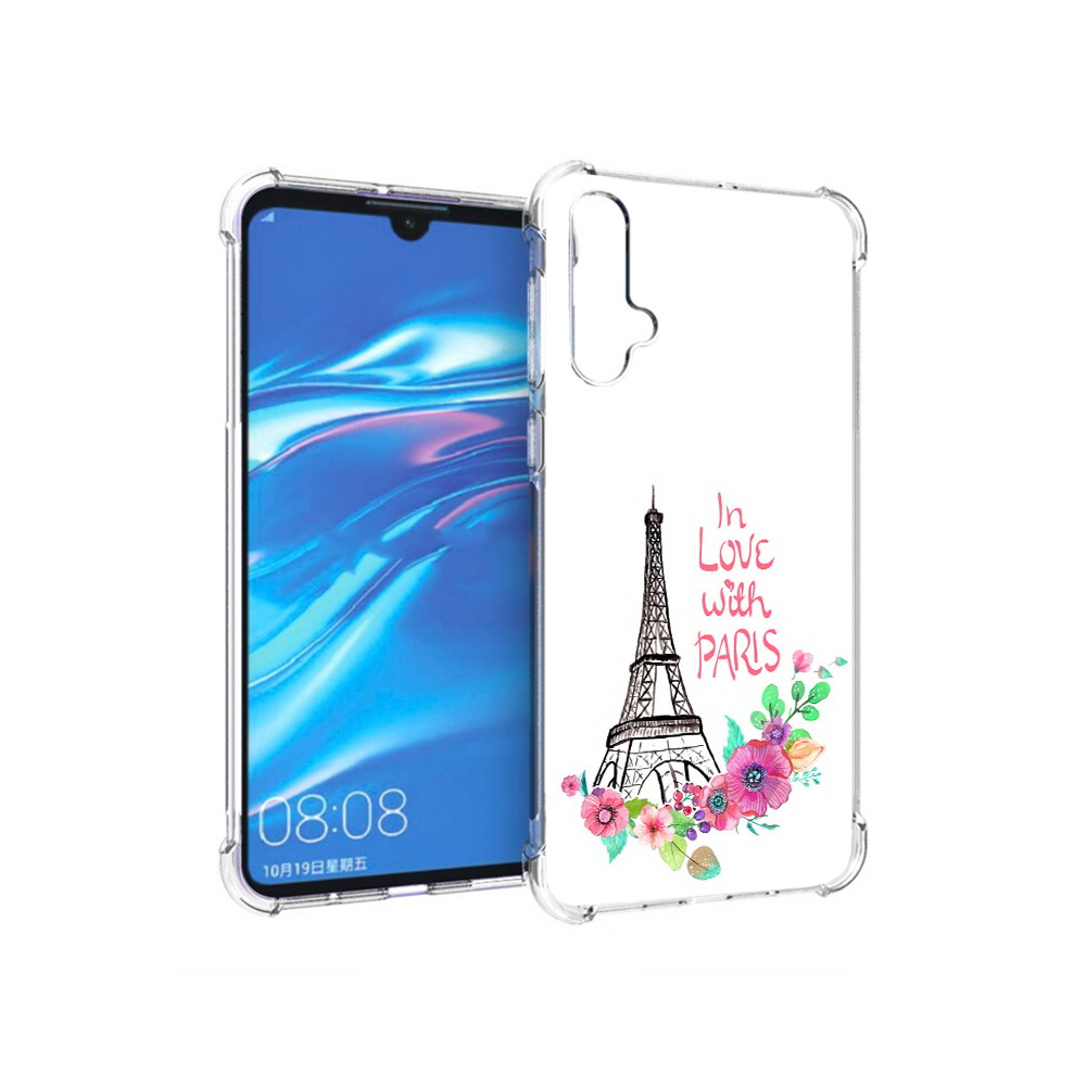 

Чехол MyPads Tocco для Huawei Nova 5 любимый париж, Прозрачный, Tocco