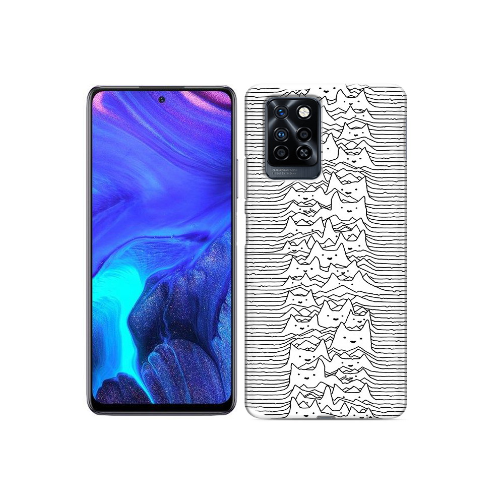 

Чехол MyPads Tocco для Infinix Note 10 Pro черно белые коты 3D, Прозрачный, Tocco
