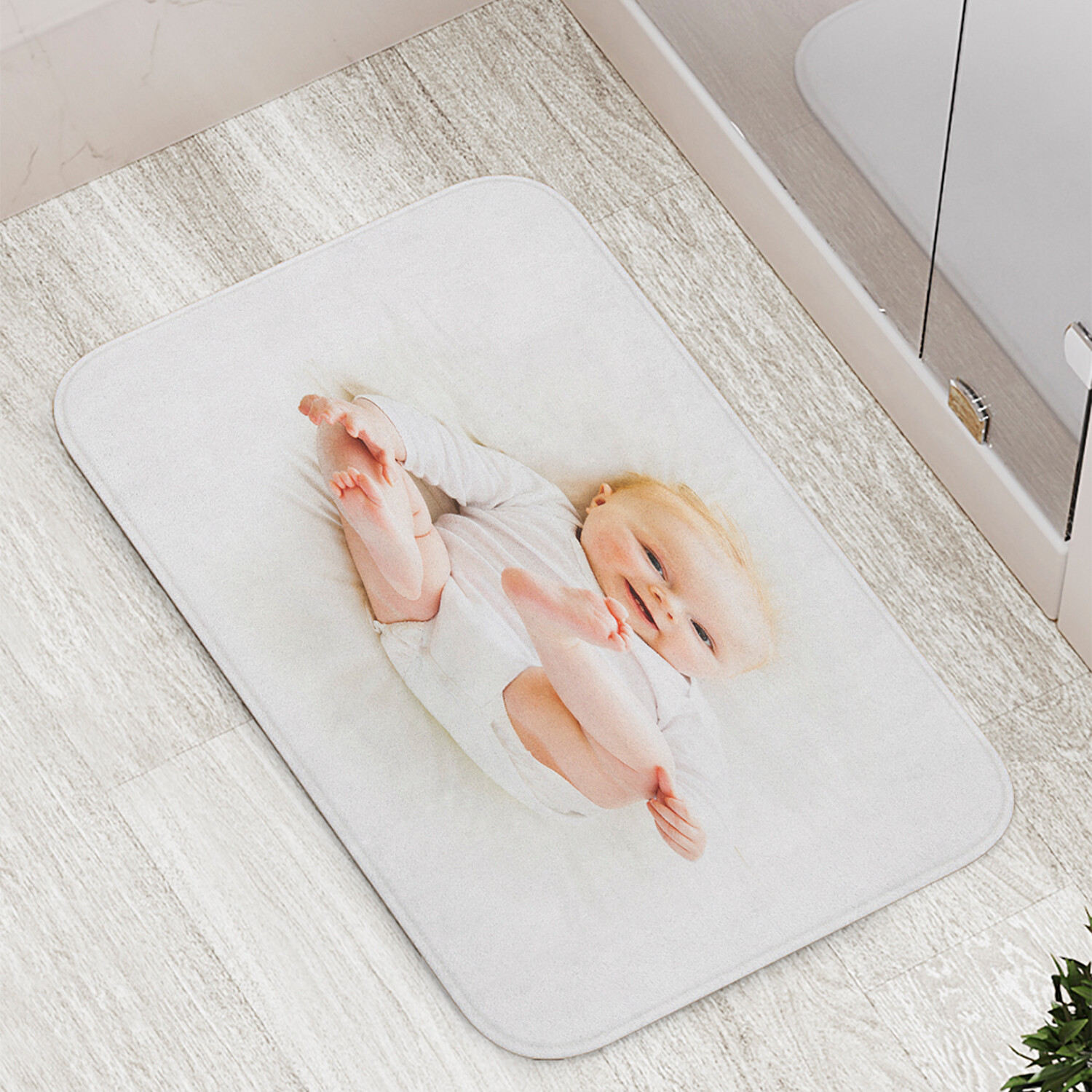 

Коврик противоскользящий JoyArty "Ребенок в памперсе" для ванной сауны бассейна 77х52см, Ребенок в памперсе