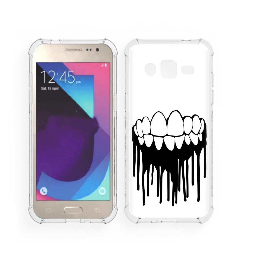 

Чехол MyPads Tocco для Samsung Galaxy J2 зубы (PT226924.572.372), Прозрачный, Tocco