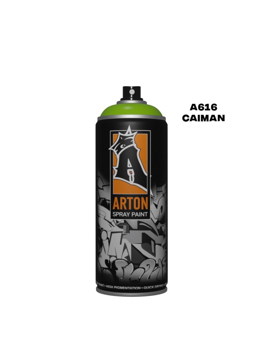 Аэрозольная краска Arton A616 Caiman 520 мл зеленая грунтозацепы под универсальную ступицу для м к pubert caiman forza