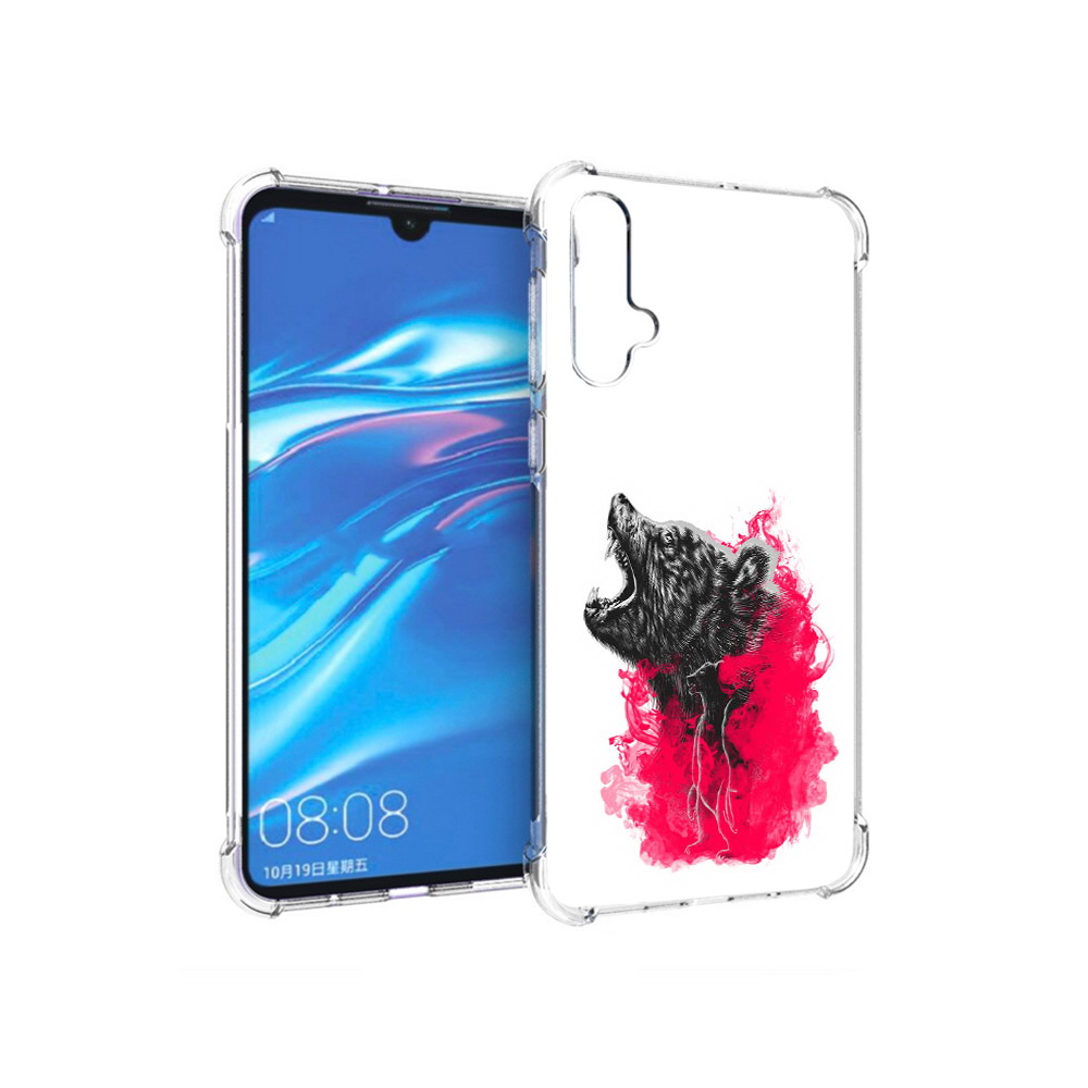

Чехол MyPads Tocco для Huawei Nova 5 медведь в дымке, Прозрачный, Tocco