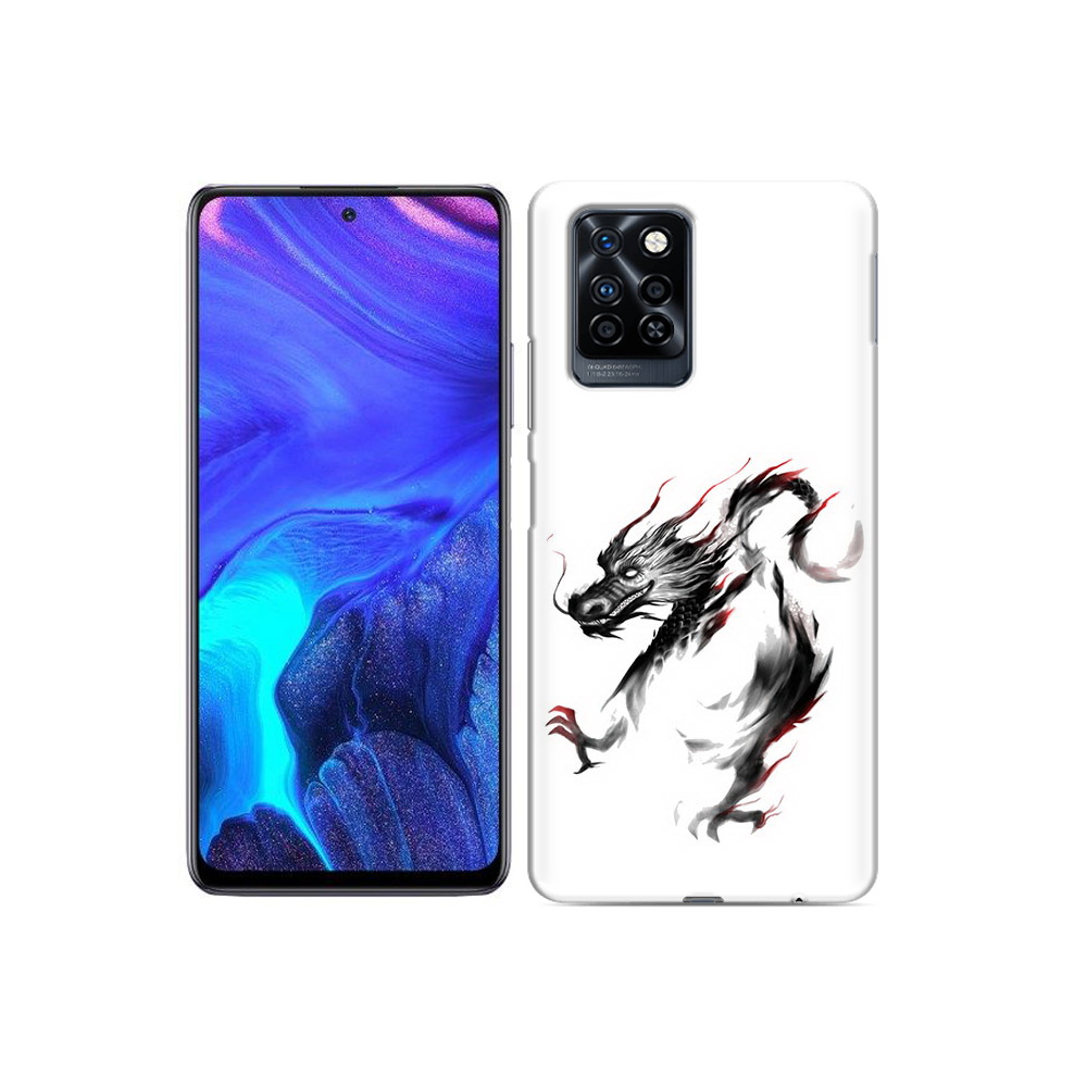 

Чехол MyPads Tocco для Infinix Note 10 Pro черный дракон, Прозрачный, Tocco