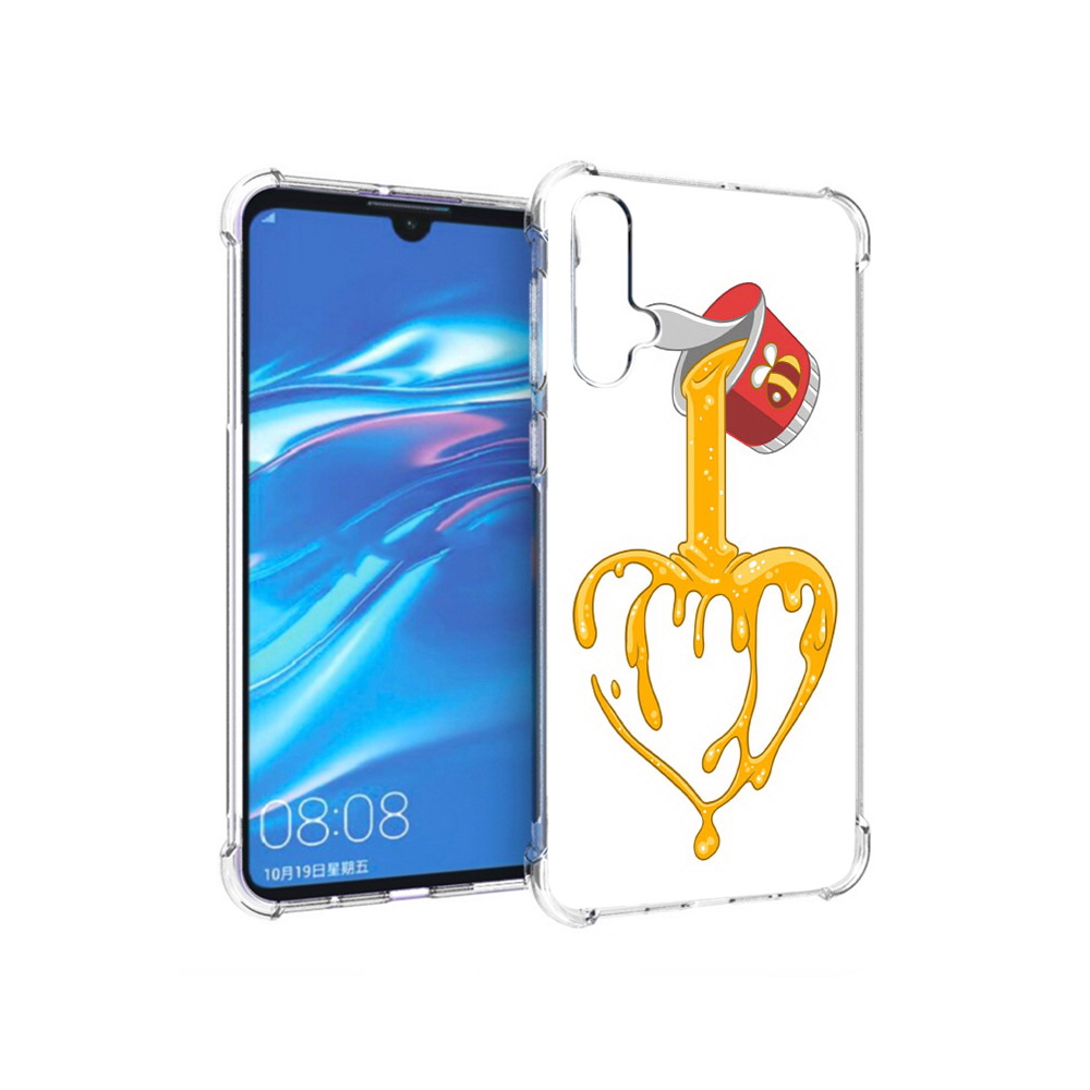 

Чехол MyPads Tocco для Huawei Nova 5 медовое сердце, Прозрачный, Tocco