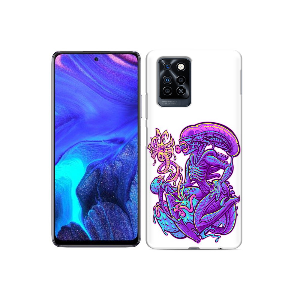 

Чехол MyPads Tocco для Infinix Note 10 Pro чужой фиолетовый цвет, Прозрачный, Tocco