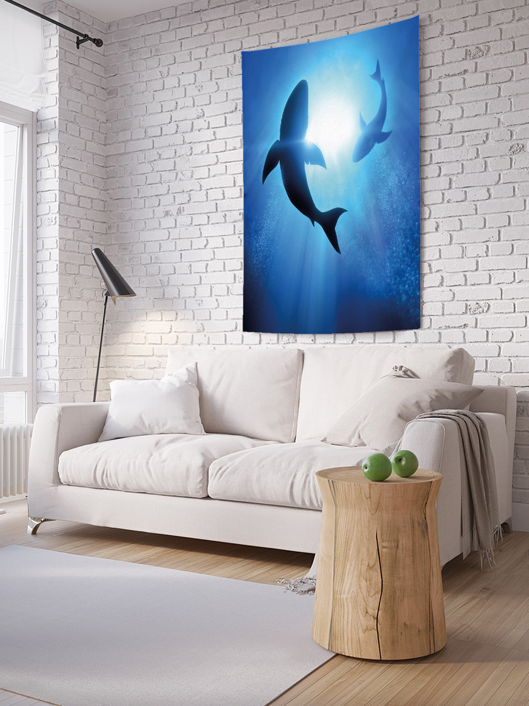 

Вертикальное фотопанно на стену JoyArty Стая акул 150x200 см, Стая акул