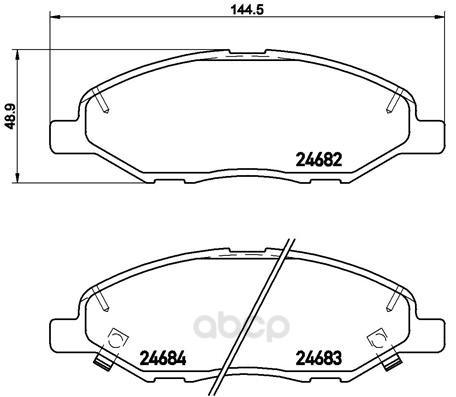 

Тормозные колодки brembo дисковые P56088