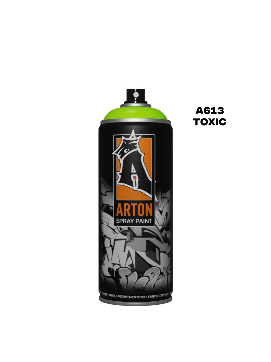 Аэрозольная краска Arton A613 Toxic 520 мл зеленая