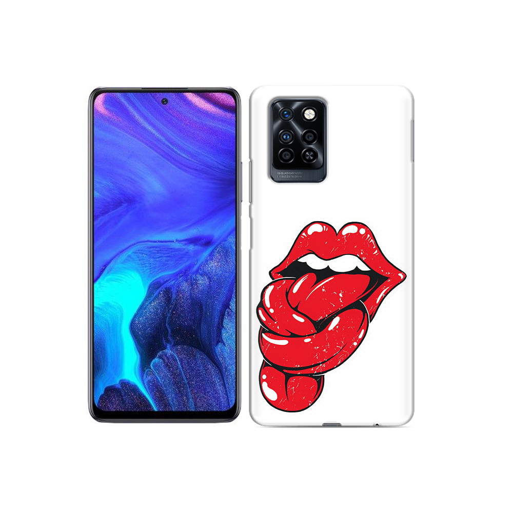 

Чехол MyPads Tocco для Infinix Note 10 Pro яркие губы с языком, Прозрачный, Tocco
