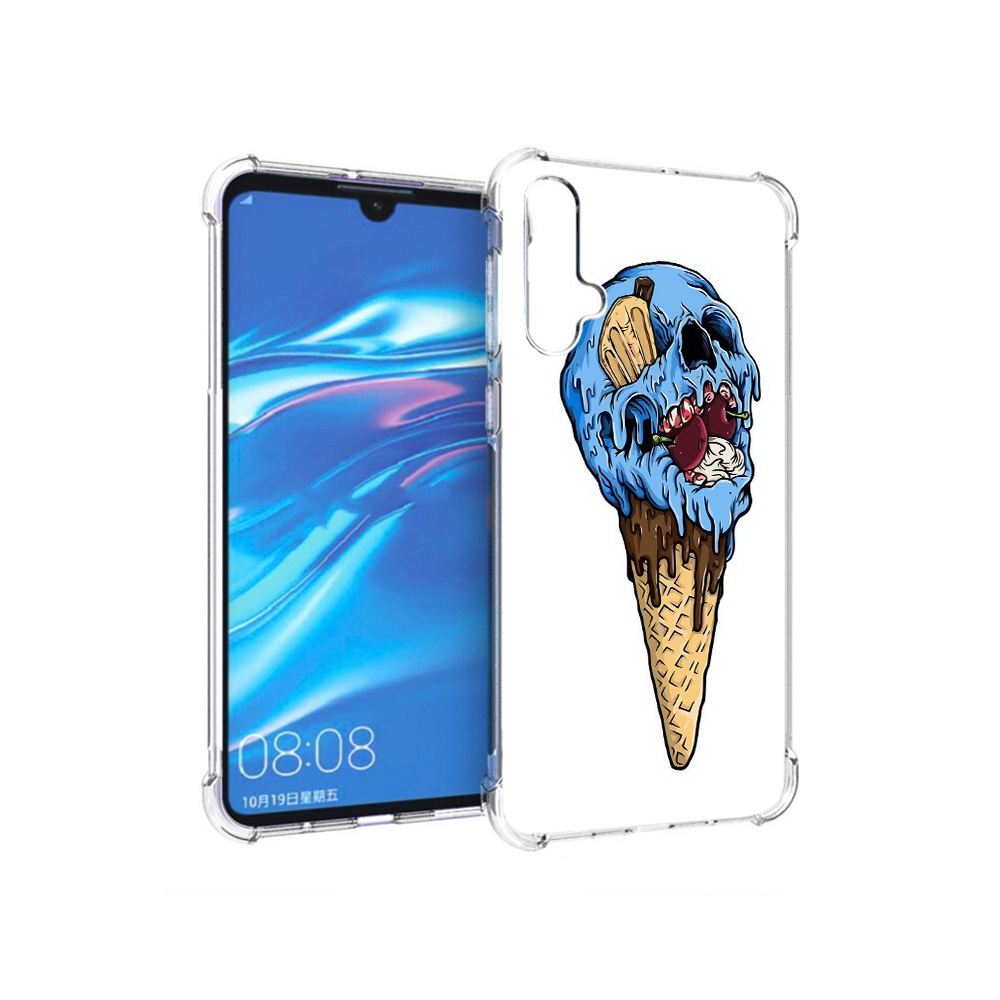 

Чехол MyPads Tocco для Huawei Nova 5 мороженное череп, Прозрачный, Tocco