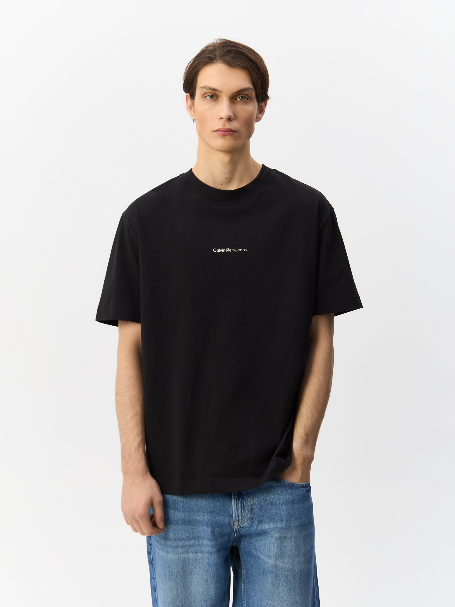

Футболка мужская Calvin Klein Jeans J30J325689 черная XL, Черный, J30J325689