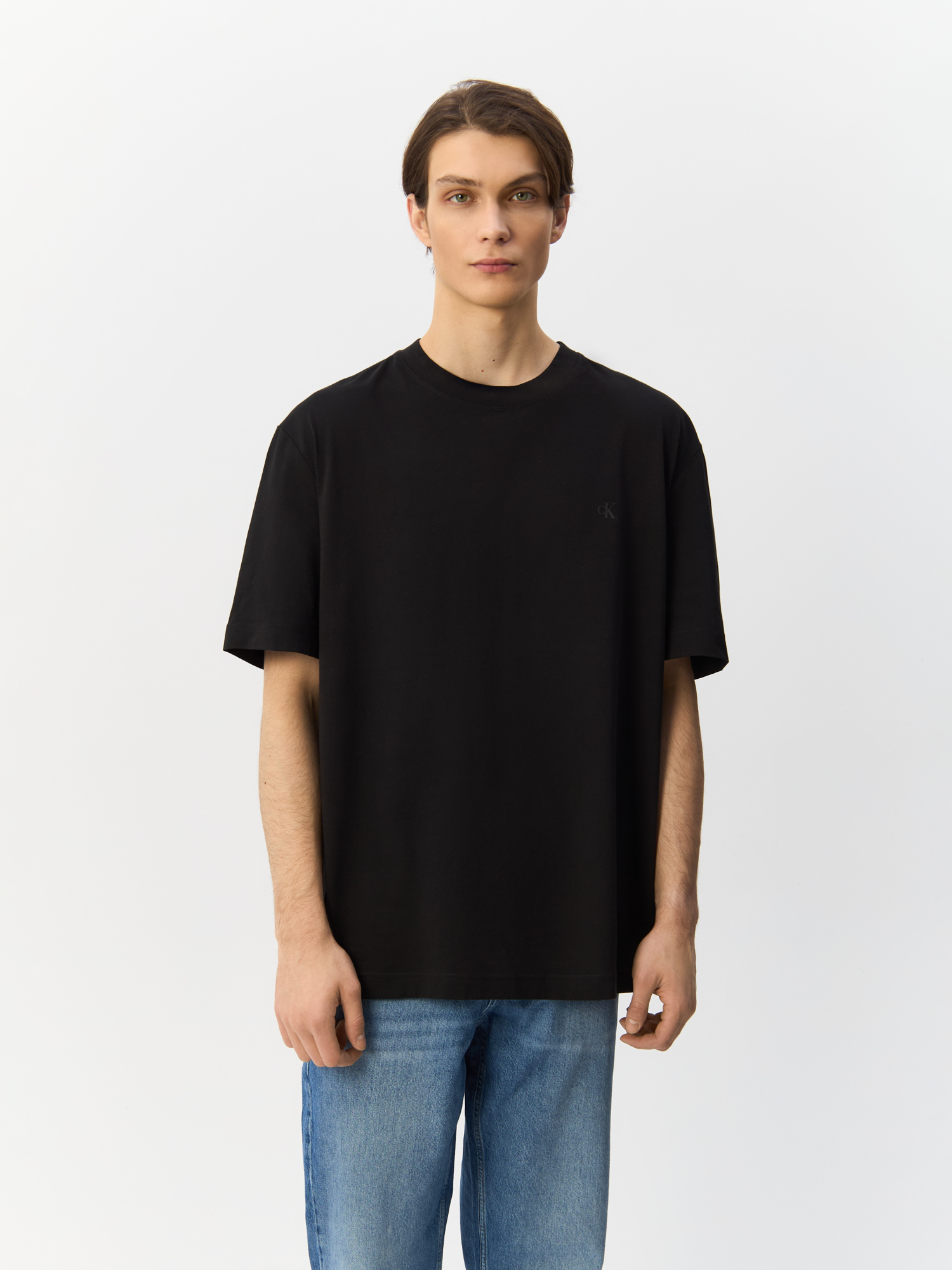 

Футболка мужская Calvin Klein Jeans J30J325691 черная XL, Черный, J30J325691