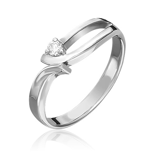 

Кольцо из белого золота с бриллиантом р. 15,5 PLATINA jewelry 01-0512-00-101-1120-30, 01-0512-00-101-1120-30