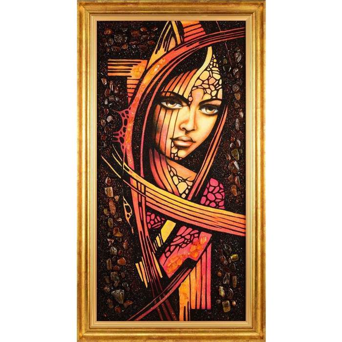 

Картина янтарная "Индианка" 40 х 80 см