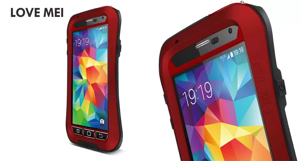 

Влагозащищенный чехол LOVE MEI POWERFUL Waistline version для Samsung Galaxy S5 красный, POWERFUL