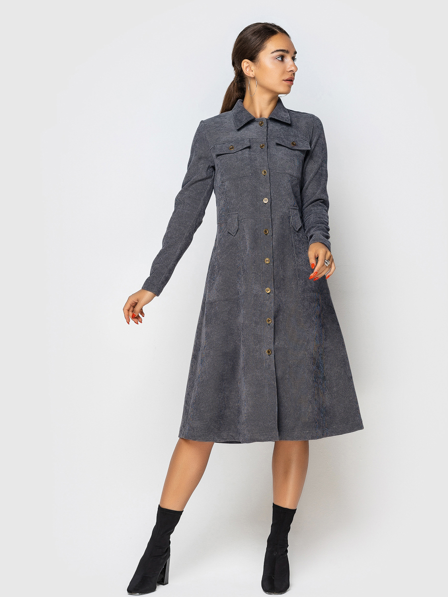 Платье женское AM One АМ-2318/3 серое 44 RU