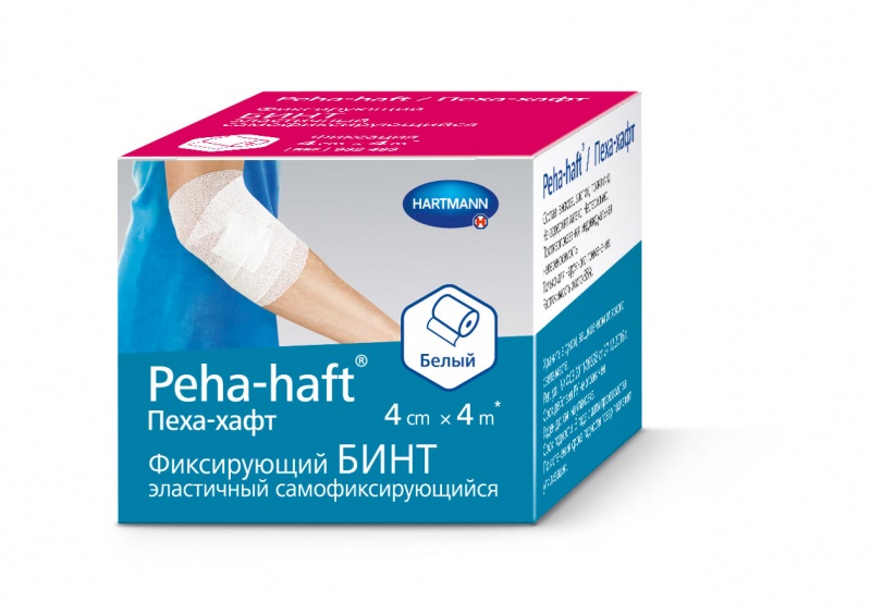 Самофиксирующийся бинт Peha-Haft 4 м х 4 см белый