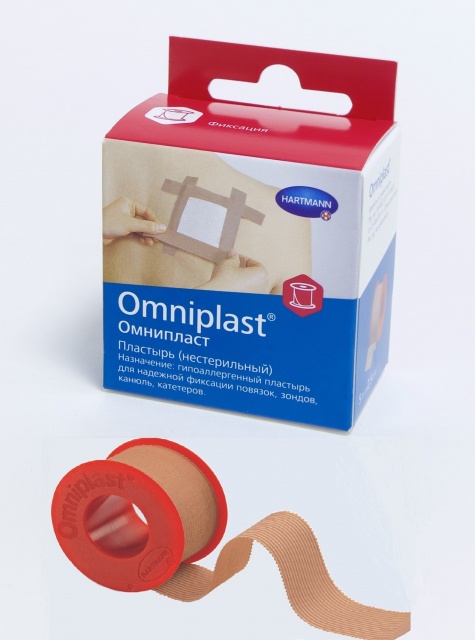 Купить Пластырь Omniplast фиксирующий 2, 5 см х 5 м 1 шт., HARTMANN