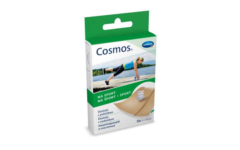 Пластырь Cosmos sport эластичный из полиуретановой пленки 6 х 10 см 5 шт.