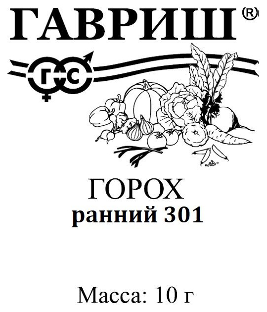 

Семена овощей Гавриш Горох Ранний 301 10 г