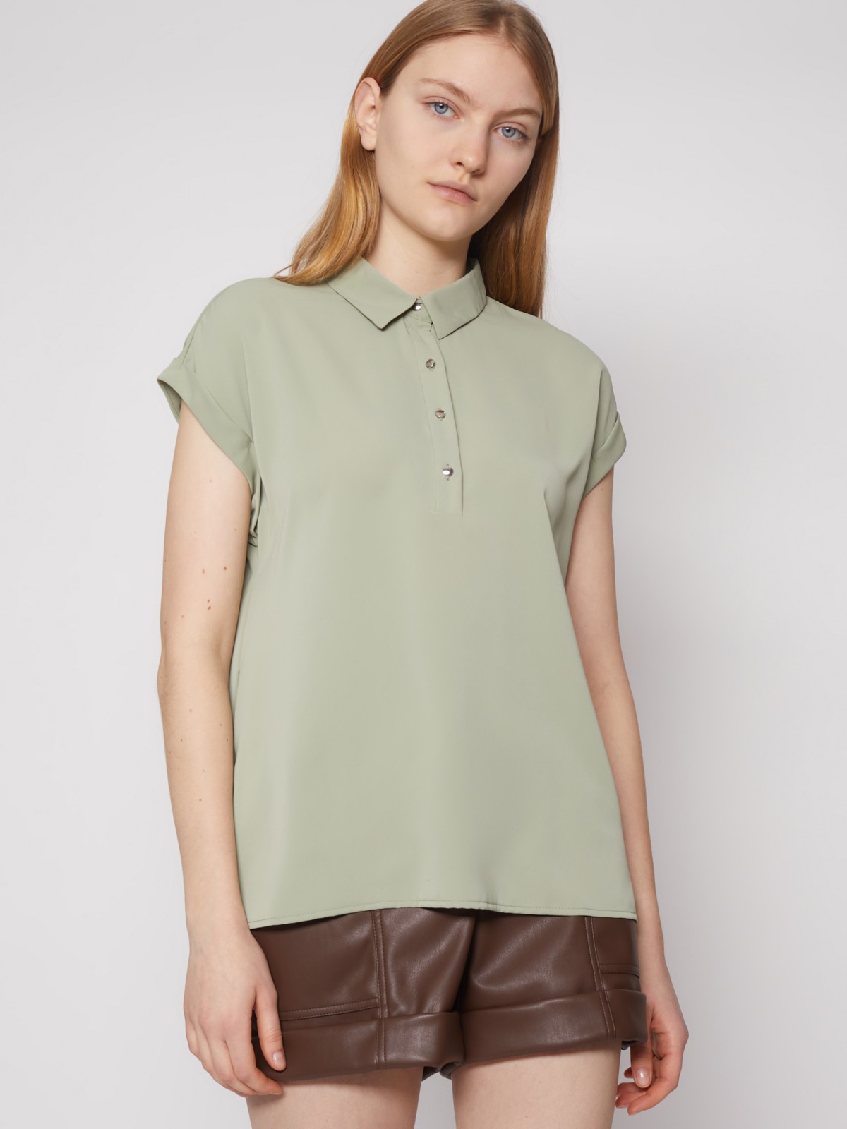 

Блуза женская Zolla 22213128Y012 зеленая XL, 22213128Y012