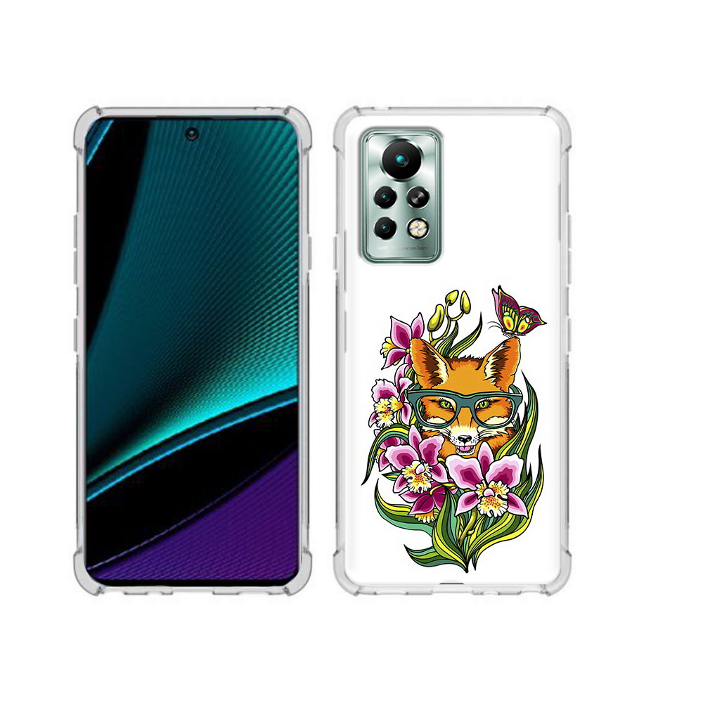 

Чехол MyPads Tocco для Infinix Note 11 Pro Лиса в цветах, Прозрачный, Tocco