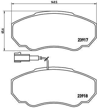 

Тормозные колодки BREMBO P23091