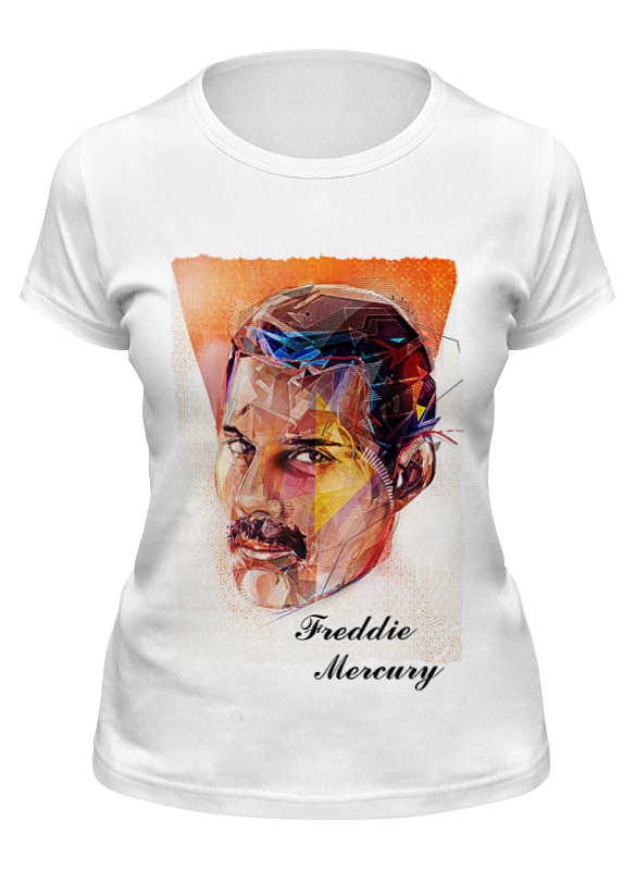 фото Футболка женская printio freddie mercury - queen белая 2xl