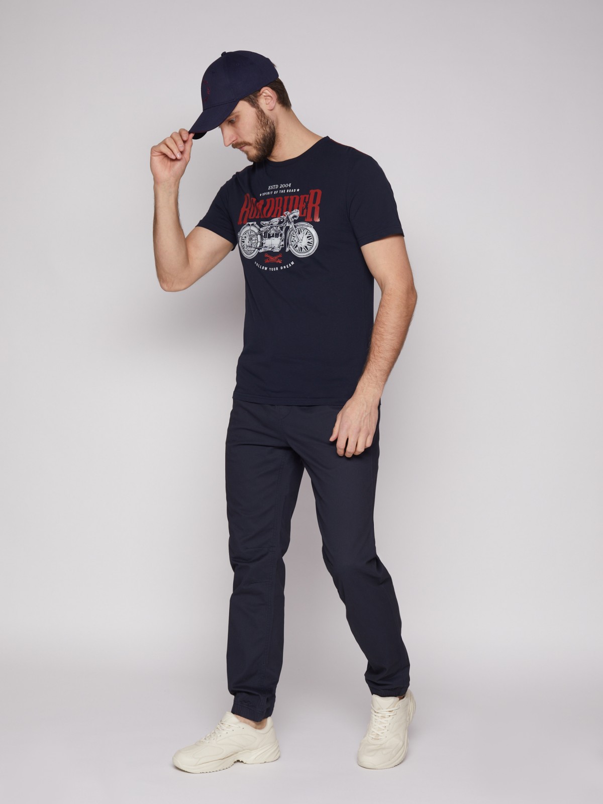 

Футболка мужская Zolla 01213321Y043 синяя 2XL, 01213321Y043