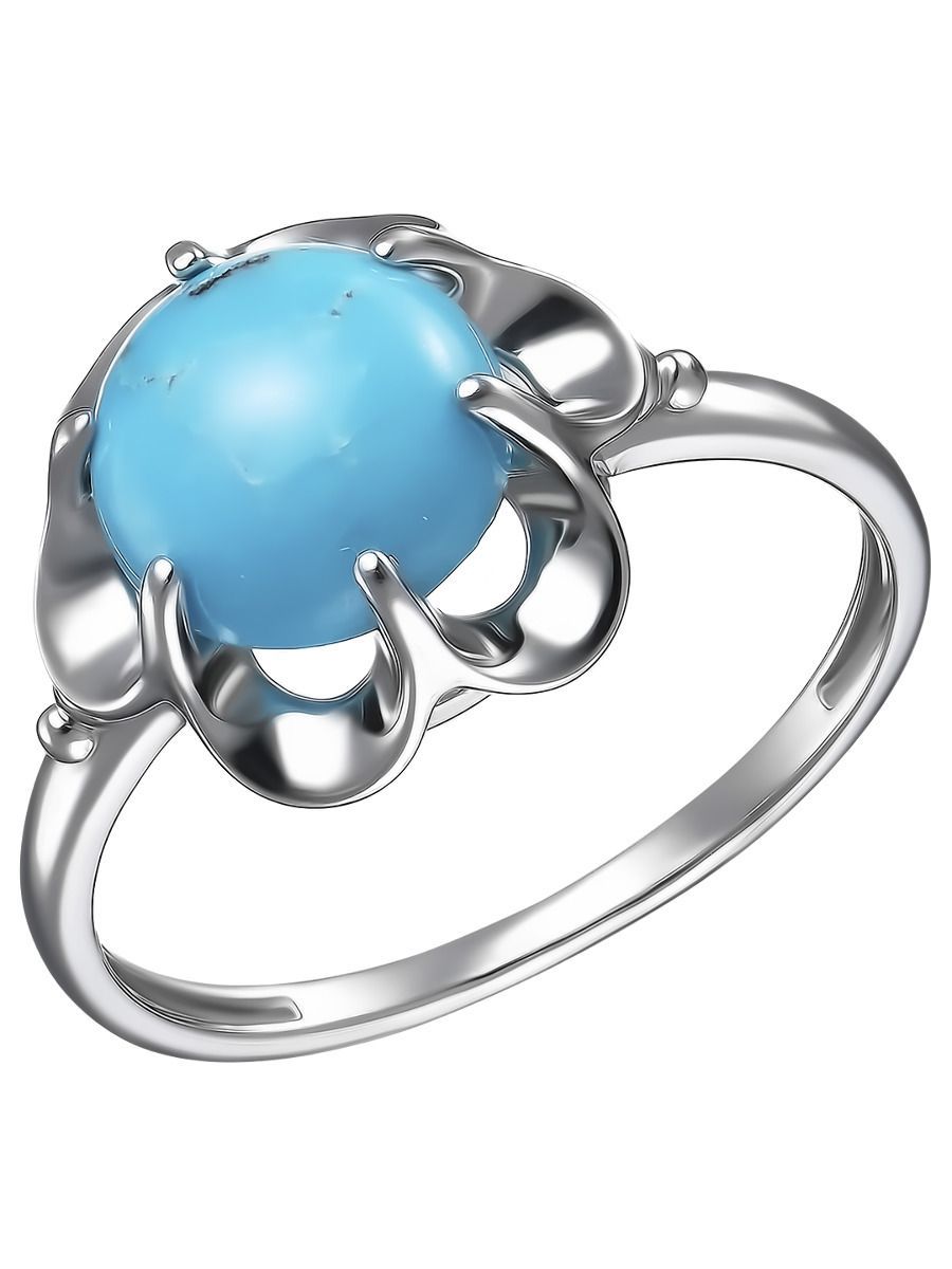 Кольцо из серебра р. 17,5 Ювелирочка 1064892, бирюза