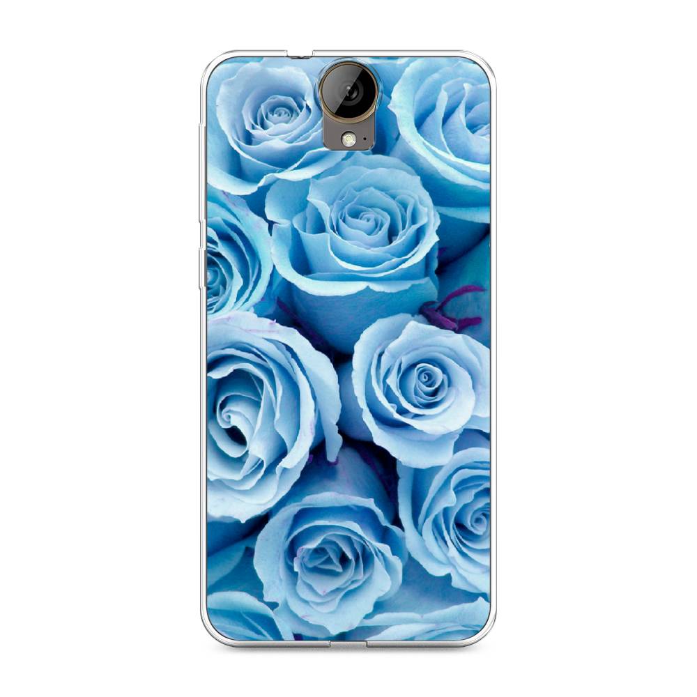 

Чехол Awog на HTC One E9 Plus "Лазурные розы", Голубой, 102250-8
