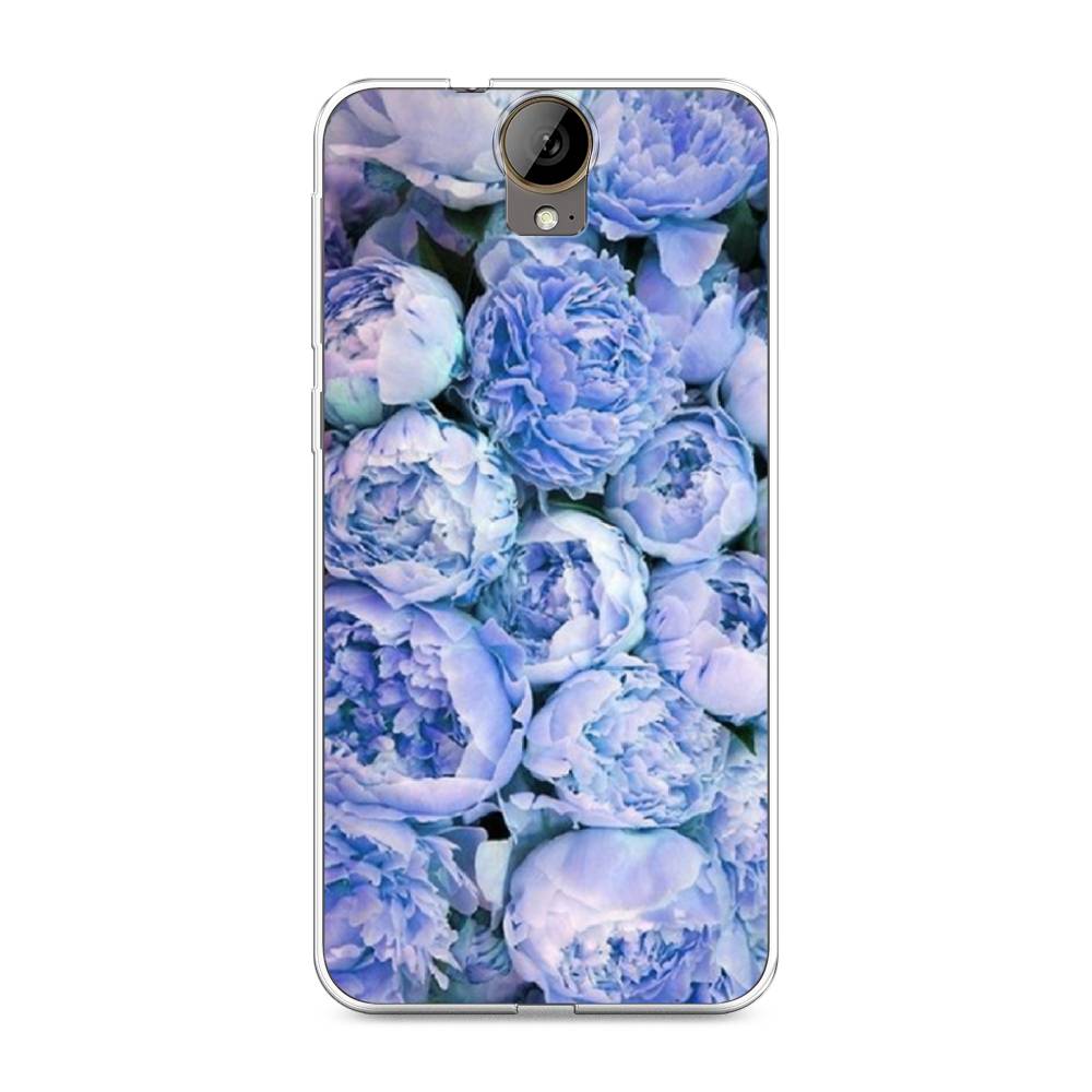 

Чехол Awog на HTC One E9 Plus "Пионы голубые", Голубой, 102250-8