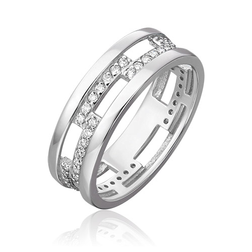 Кольцо из белого золота с бриллиантом р. 15 PLATINA jewelry 01-0588-00-101-1120-30