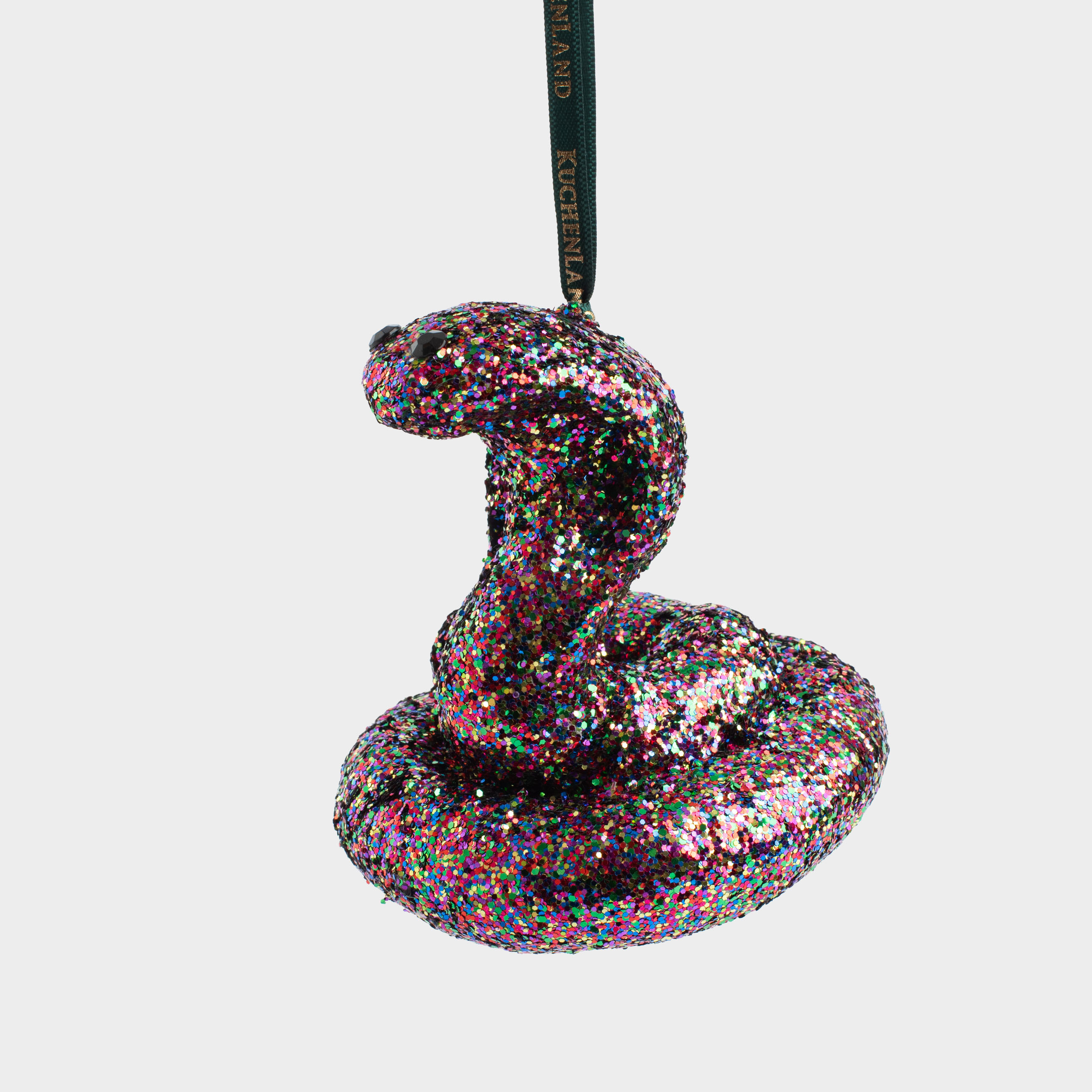 Игрушка елочная, 10 см, пластик, цветная, Кобра, Figure snake