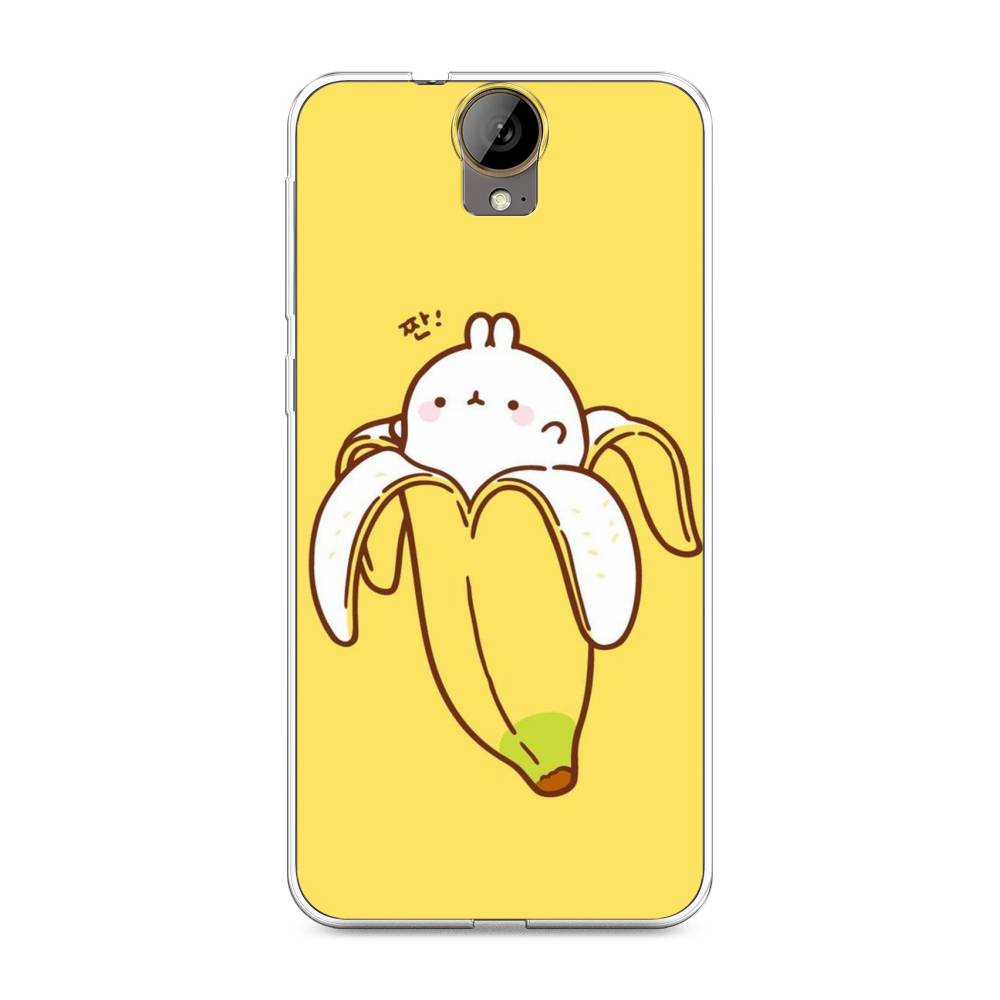 

Чехол Awog на HTC One E9 Plus "Зайчик-бананчик", Желтый;белый, 102250-2