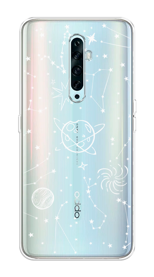 

Чехол на Oppo Reno 2Z "Планеты в космосе", Белый, 251850-2