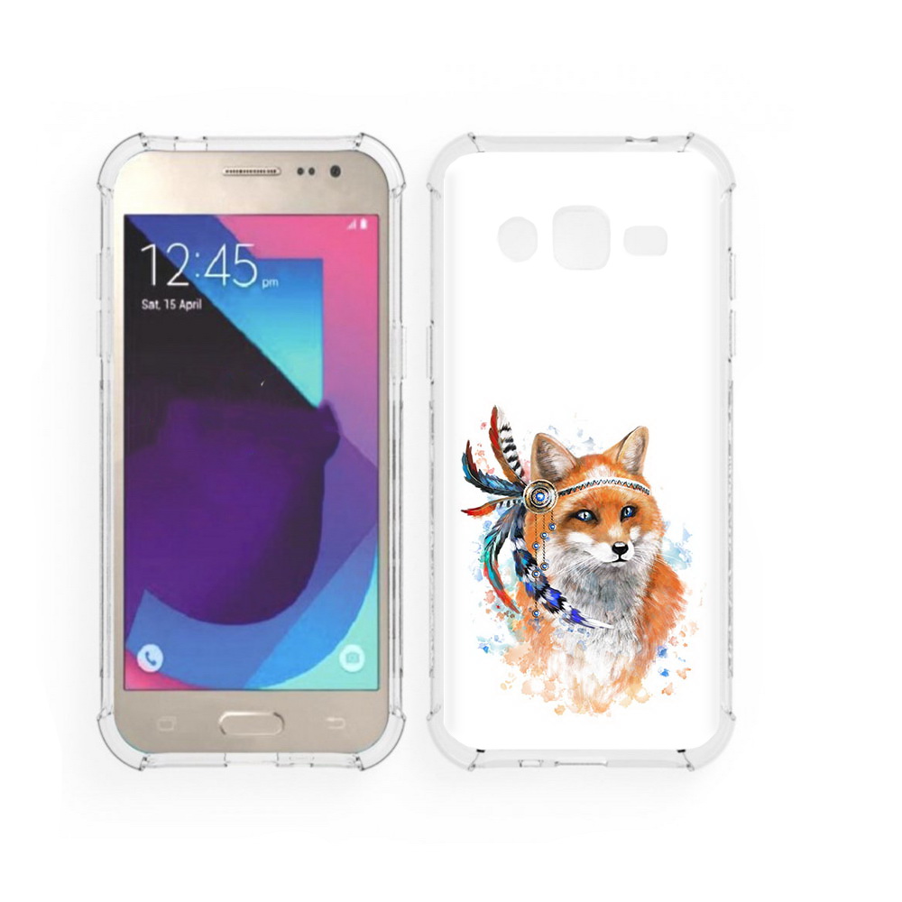 

Чехол MyPads Tocco для Samsung Galaxy J2 инду лиса (PT226924.572.377), Прозрачный, Tocco
