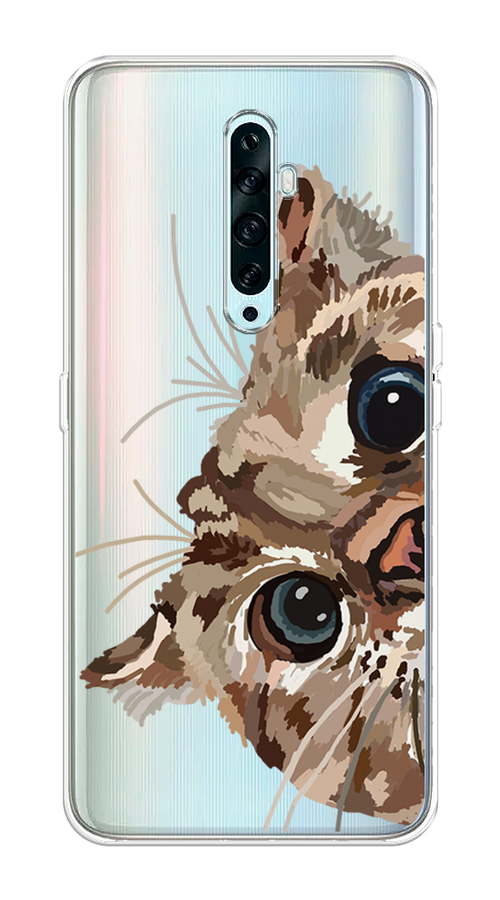 

Чехол на Oppo Reno 2Z "Любопытный кот", Коричневый;синий;черный, 251850-1
