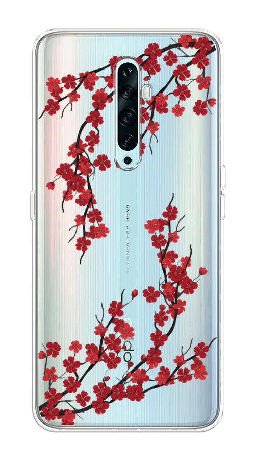 

Чехол на Oppo Reno 2Z "Красная сакура", Красный;черный, 251850-2
