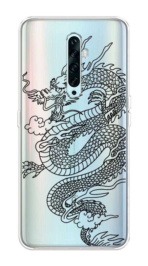 

Чехол на Oppo Reno 2Z "Большой китайский дракон", Черный;серый, 251850-1