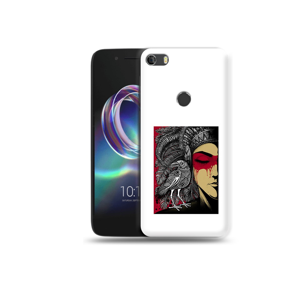 

Чехол MyPads Tocco для Alcatel Idol 5 девушка с вороном в абстракции (PT82010.678.311), Прозрачный, Tocco