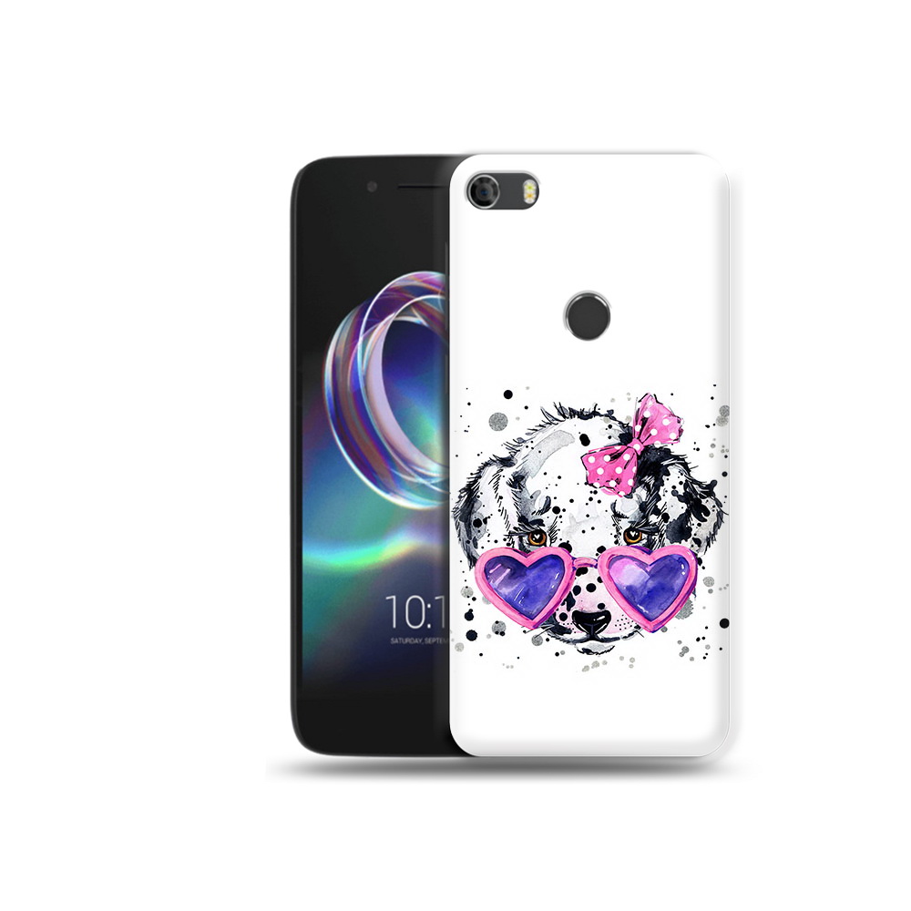 

Чехол MyPads Tocco для Alcatel Idol 5 долматинец в очках (PT82010.678.337), Прозрачный, Tocco
