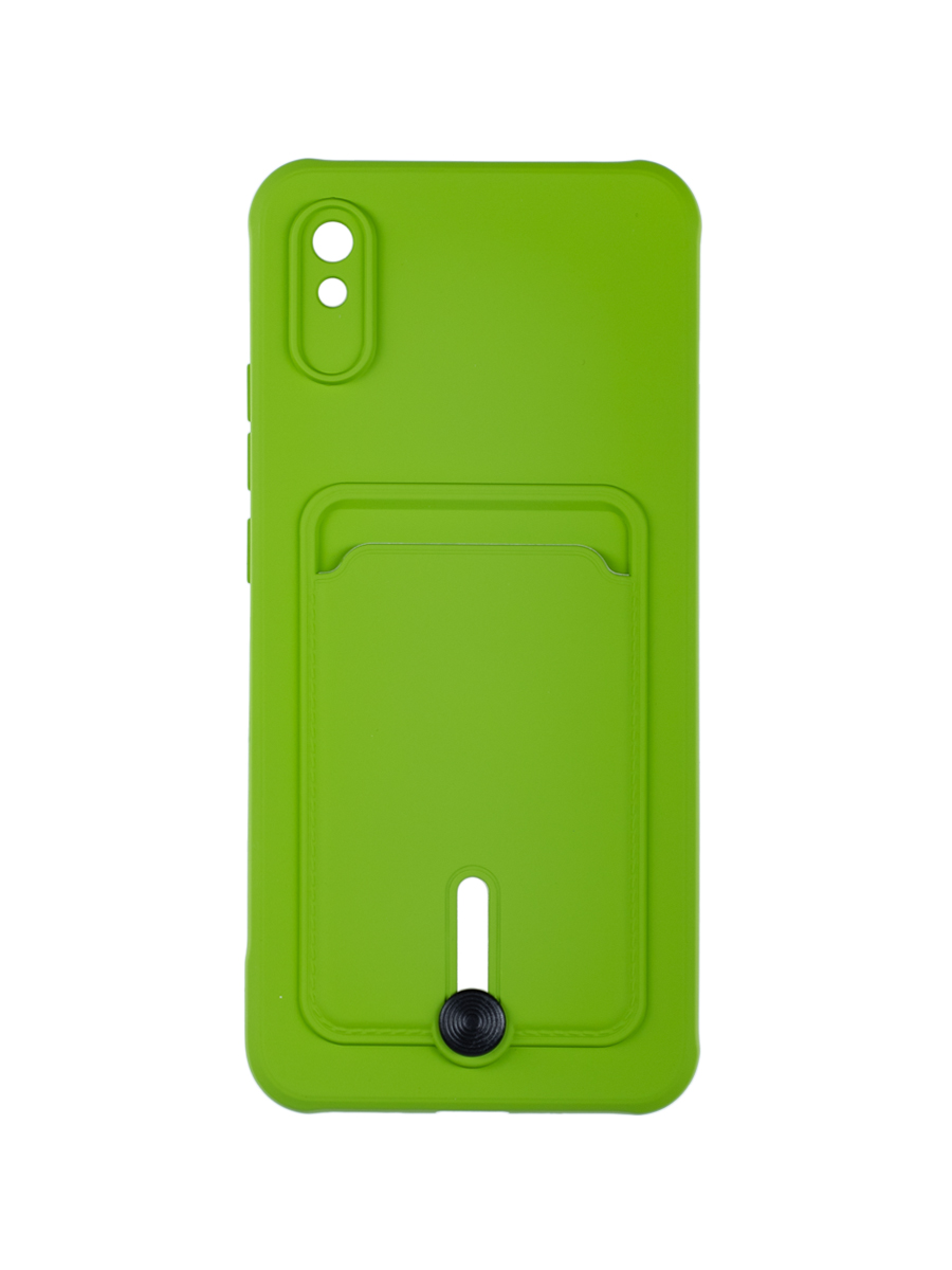 

Чехол для Xiaomi Redmi 9A с карманом для карт, защитой камеры и выталкивателем салатовый, ZCHP-XMI-RDM-9A