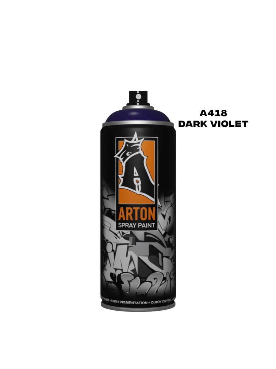Аэрозольная краска Arton A418 Dark Violet 520 мл фиолетовая расческа массажная с метал зубьями фиолетовая