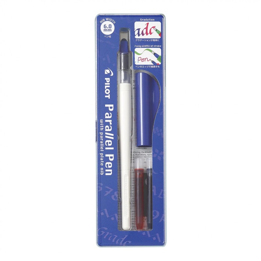 Каллиграфическая ручка Pilot parallel pen 6,0 мм красный, черный